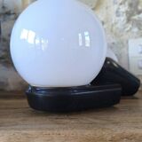 Pair of RZB Leuchten opaline globe wall lights