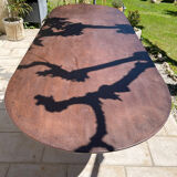 Handcrafted wrought iron garden table