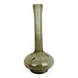 Vase soliflore verre bullé fumé
