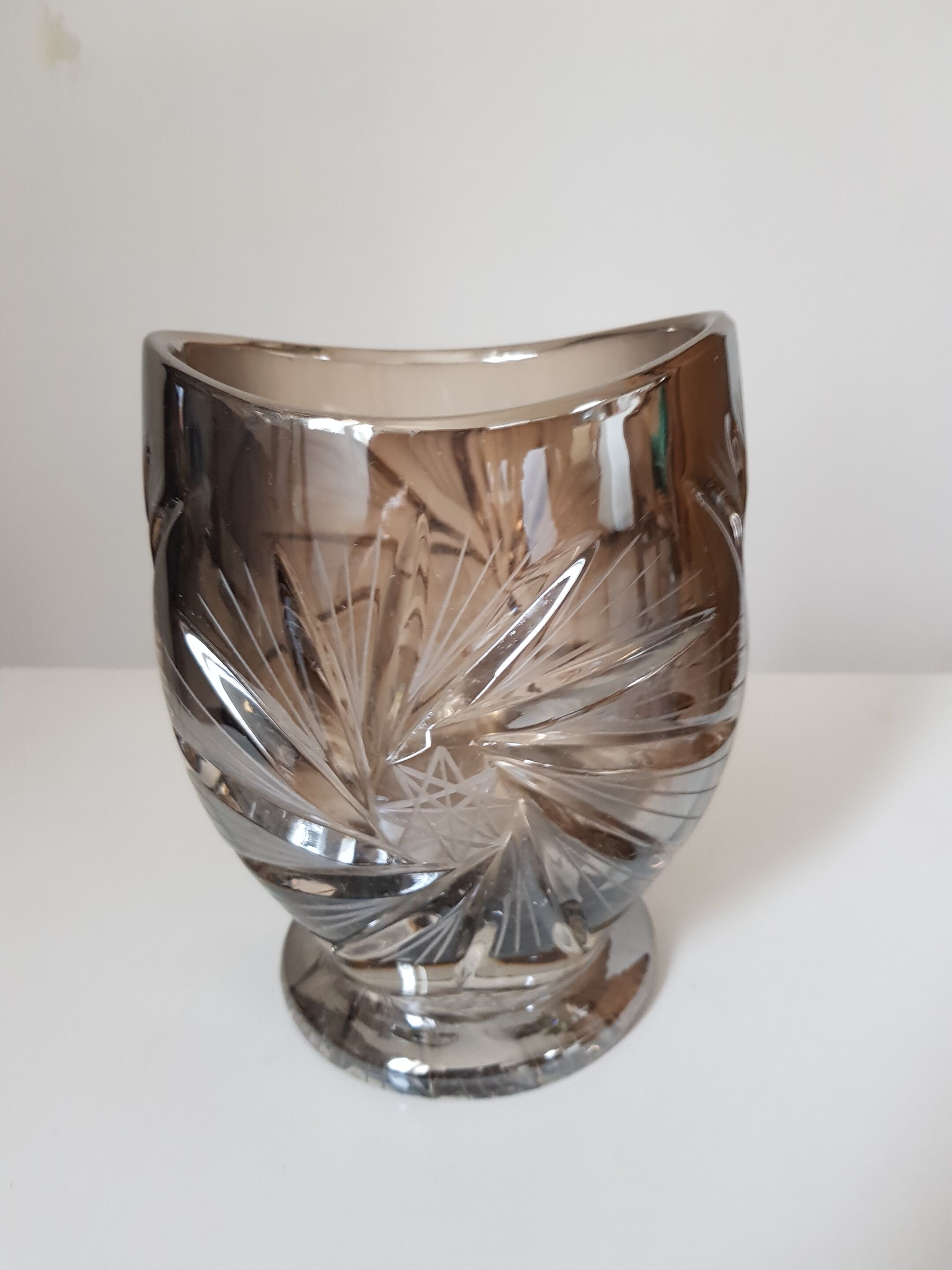 Silver crystal vase