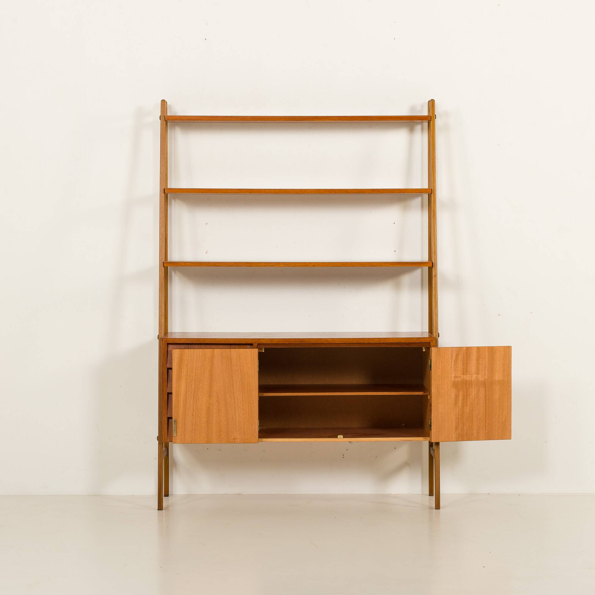 Scandinavian mid century bookcase with a desk, Sweden 1960s
