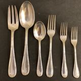 Housewife 38 pieces Christofle model Ribbons, silver metal, twentieth century