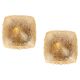 Pairs of amber glass wall lights in the shape of a fingerprint, Germany, 1970s.