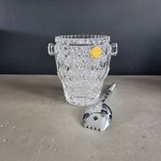 Seau à glace en cristal de Bavière avec cuillère à glaçons