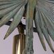 Monumental Valenti table lamp with fan palm leaf in bronze and brass, 1970s
