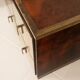 Aldo Frigerio Italian Walnut Burl and Gold-Laminated Brass Bagdad Nightstands