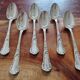 Christofle - 6 small silver-plated coffee spoons model Chrysanthèmes
