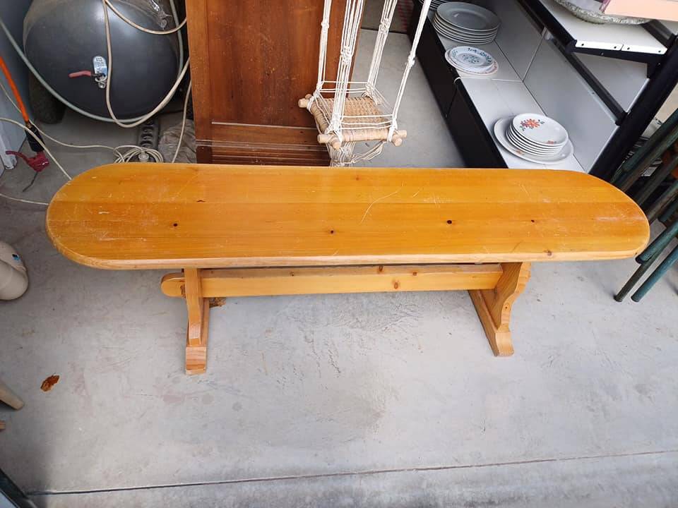 Solid wood indoor bench