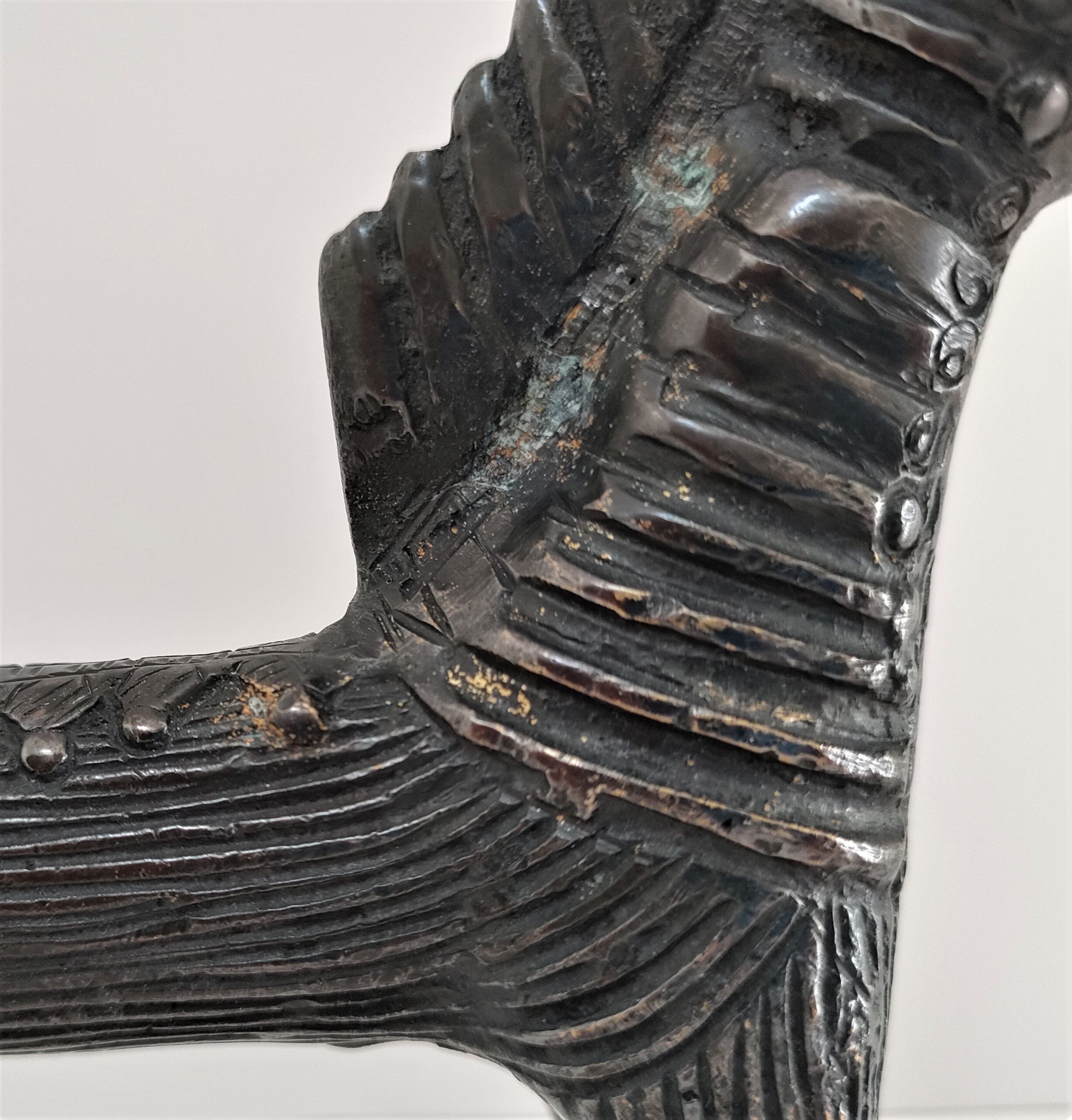 Horse sculptural brass solid patina black design