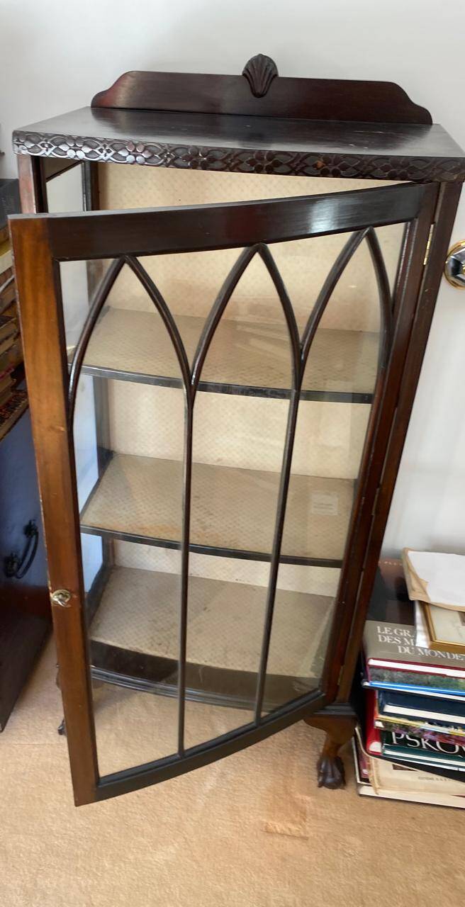 English mahogany display cabinet
