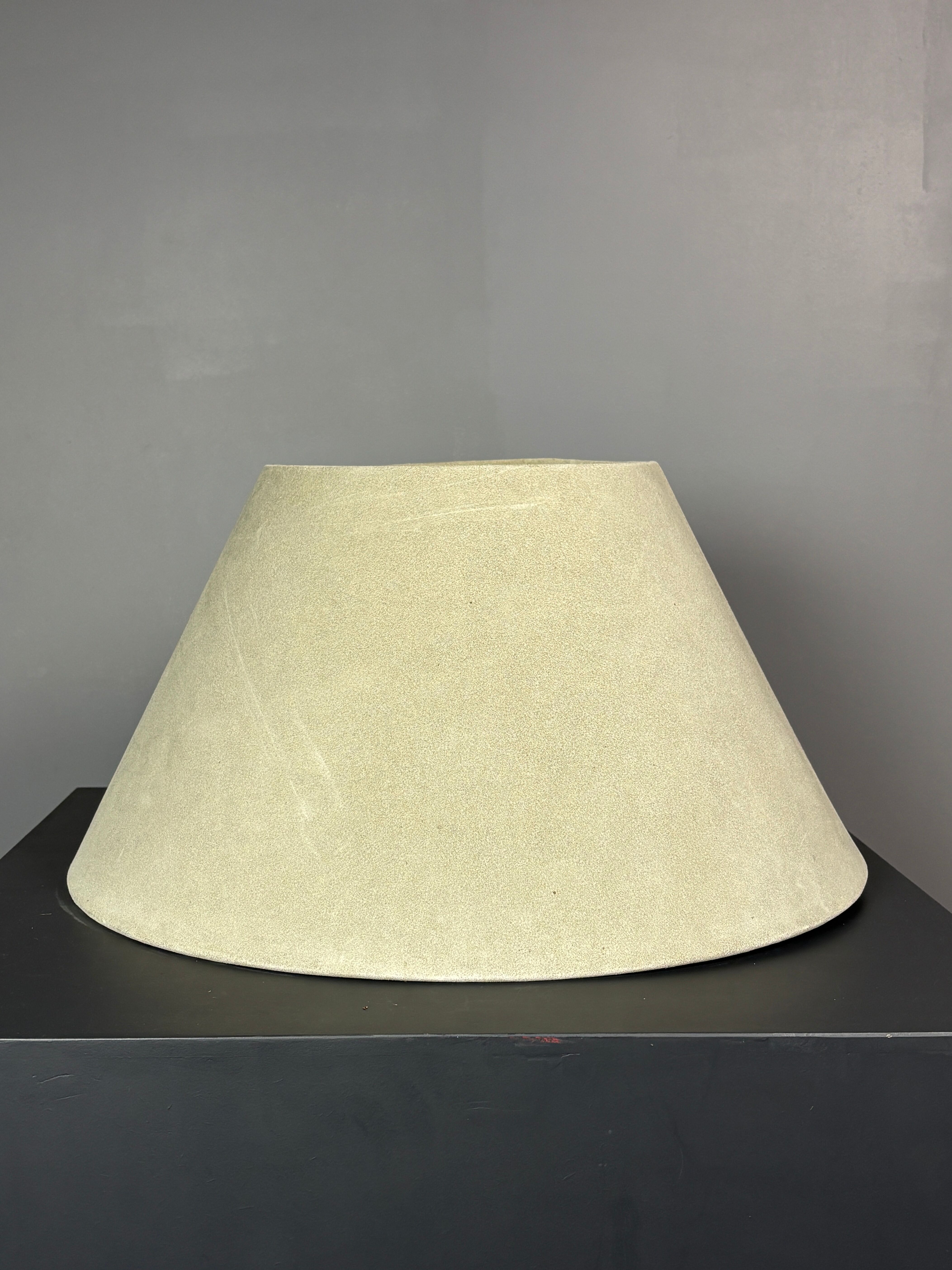 Midcentury suede leather large mushroom table lamp, 1960s-1970s