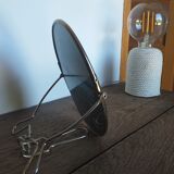 Vintage oval mirror on suspended stand