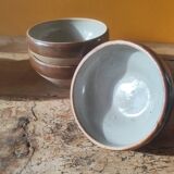 Small stoneware bowls from Digoin, rustic serving bowls