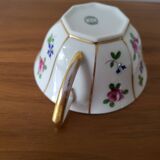 Limoges Porcelain Cup with Decor of Barbel Fish and Roses