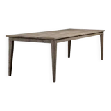 Table de ferme ancienne en chêne patiné longitudinal - 280 cm de long