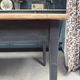 Farm table with black patinated legs (renovated)