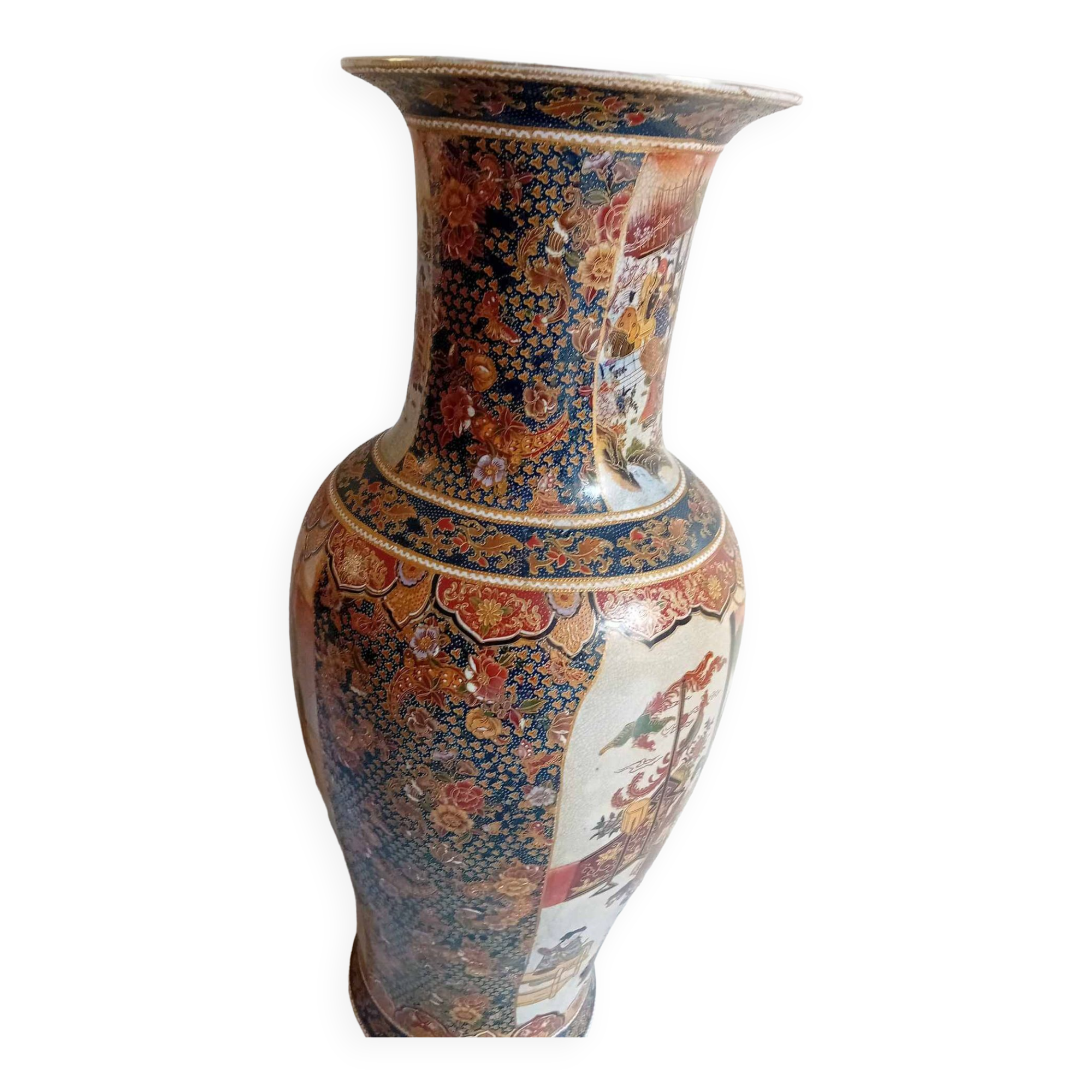 Neck vase Palace Chinese porcelain cartridges