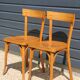 2 BAUMANN chairs No. 21 in light beech