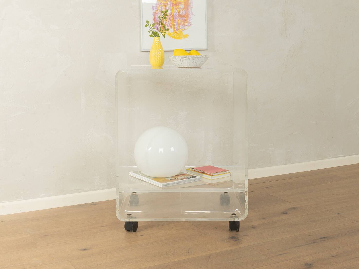 1960s acrylic side table