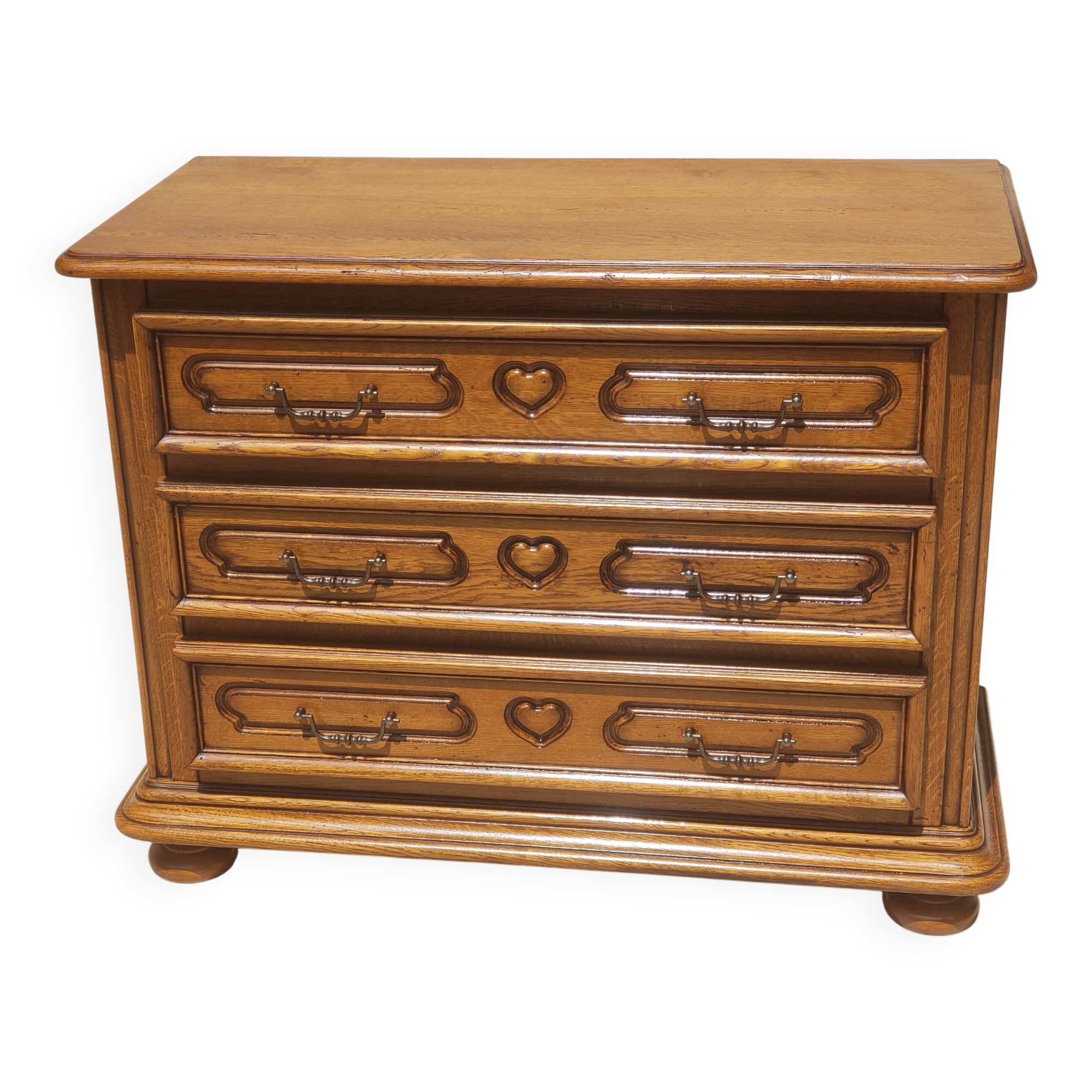 3-drawer chest of drawers in solid wood