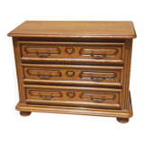 Commode 3 tiroirs en bois massif