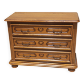 3-drawer chest of drawers in solid wood