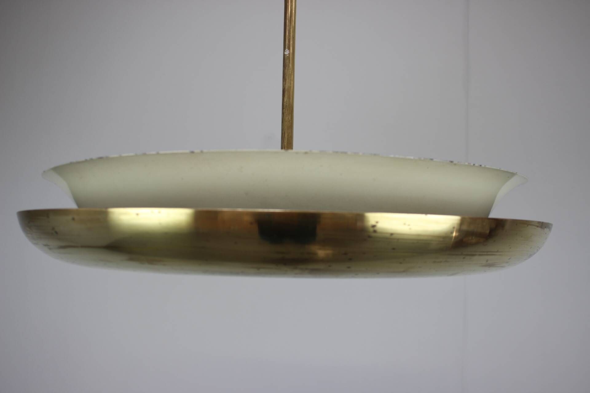 Bauhaus UFO pendant lamp by Josef Hurka for Napako, 1930s