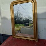 Napoleon III Mirror 19th Century Wood and Gilded Stucco