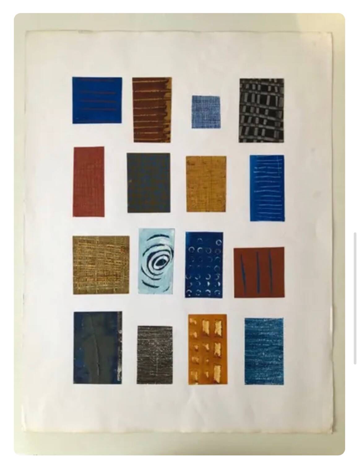 Gouache paper collage