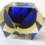 Ashtray Sommerso Murano 1960' faceted