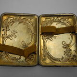 solid silver cigarette case vermeil nineteenth sterling silver cigarette case