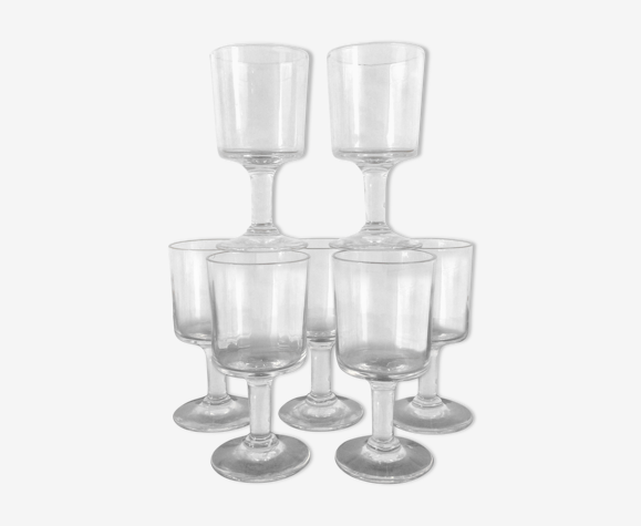 Set de 6 verres à pieds XIXeme