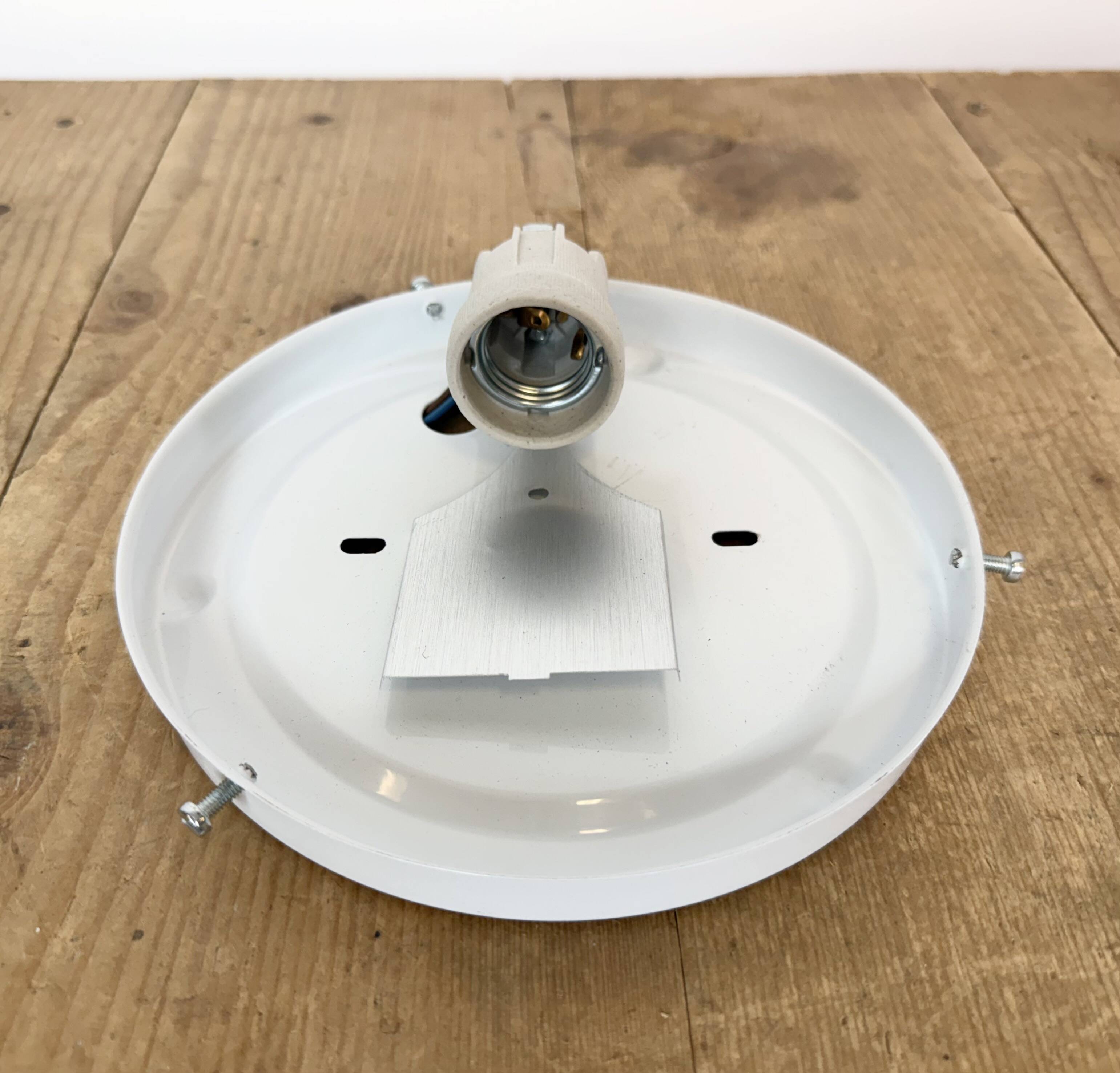 Vintage Glass Wall or Ceiling Light, 1970s