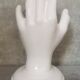 White ceramic hand wall lamp