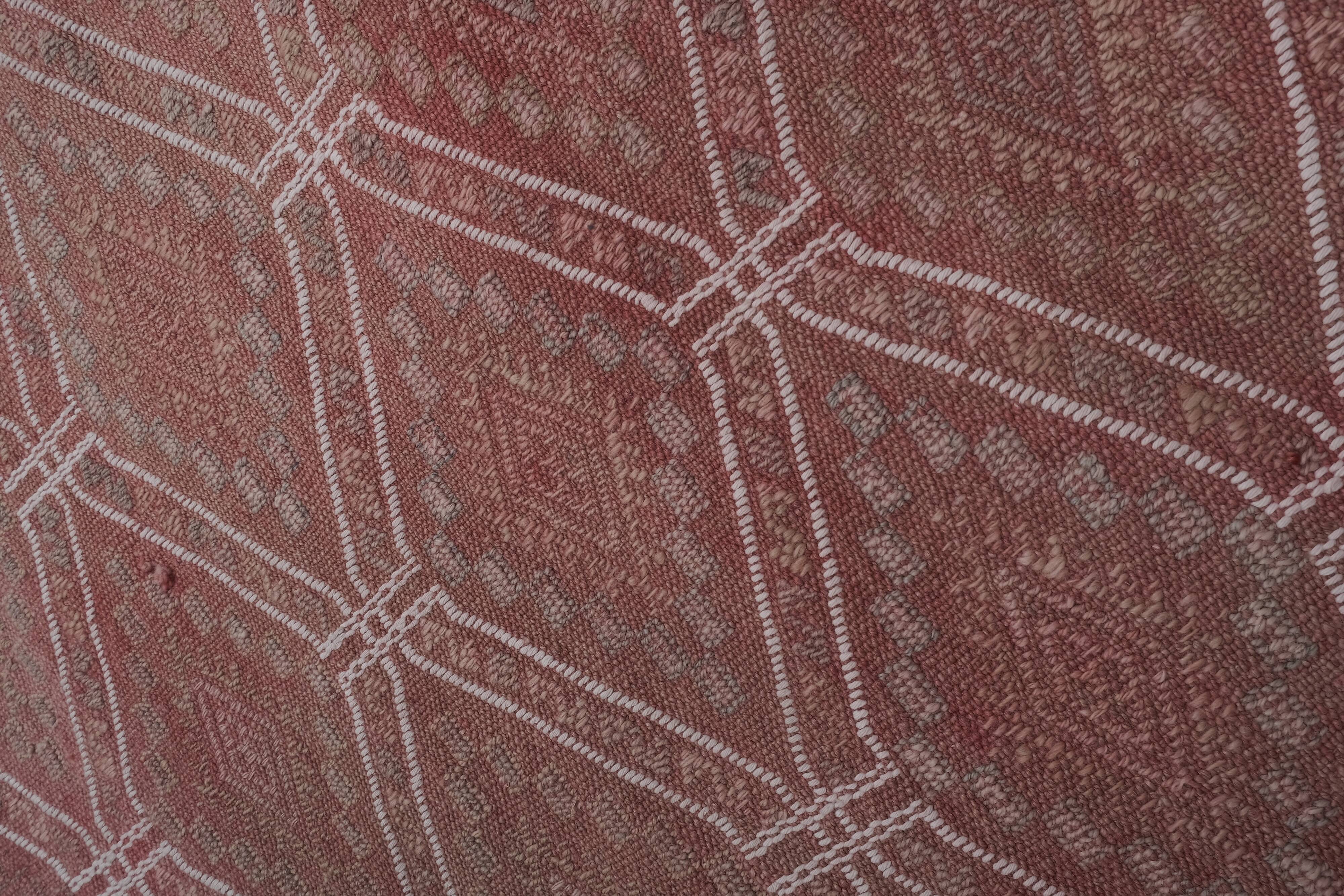 Vintage Turkish rug from Oushak, hand-woven 85x293 cm