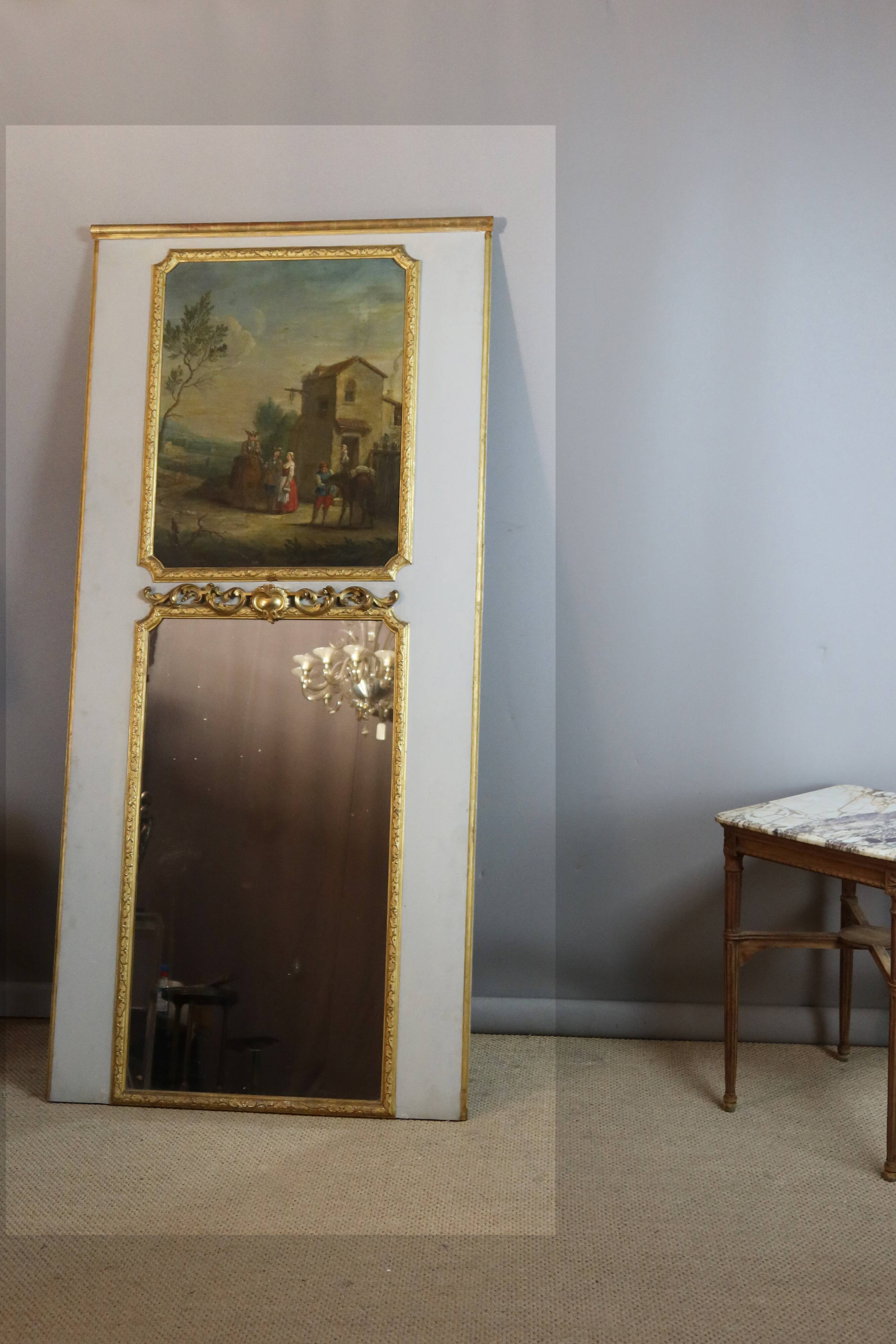 19th century trumeau mirror