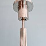 Art Deco pendant light in pleated white opaline glass, 1920s-30s