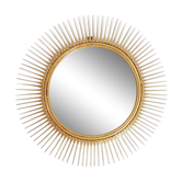 Miroir soleil métal doré des années 1950