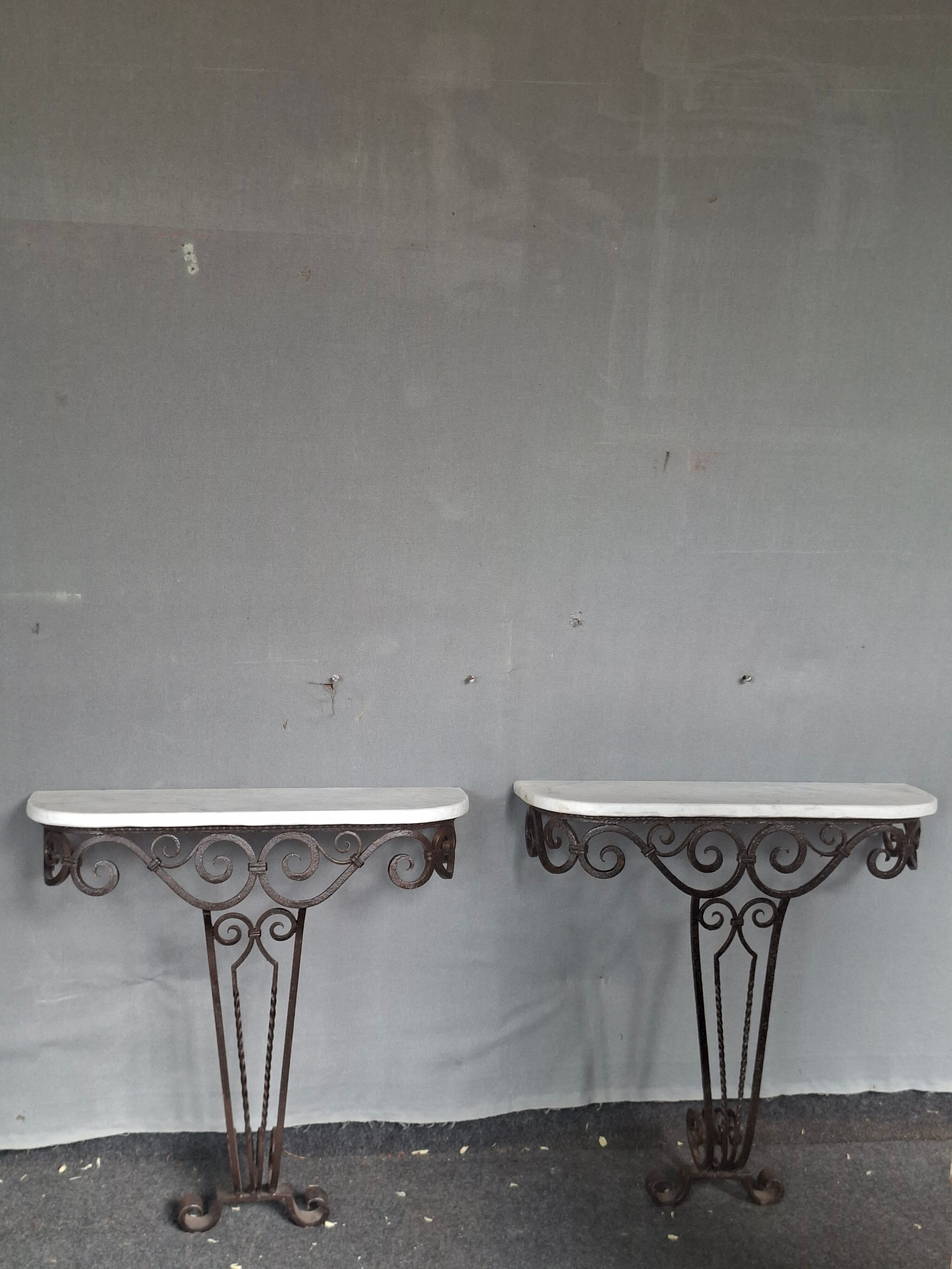 Pair of Art Deco consoles