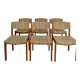 Lot of 6 vintage style Baumann wooden textile chairs.