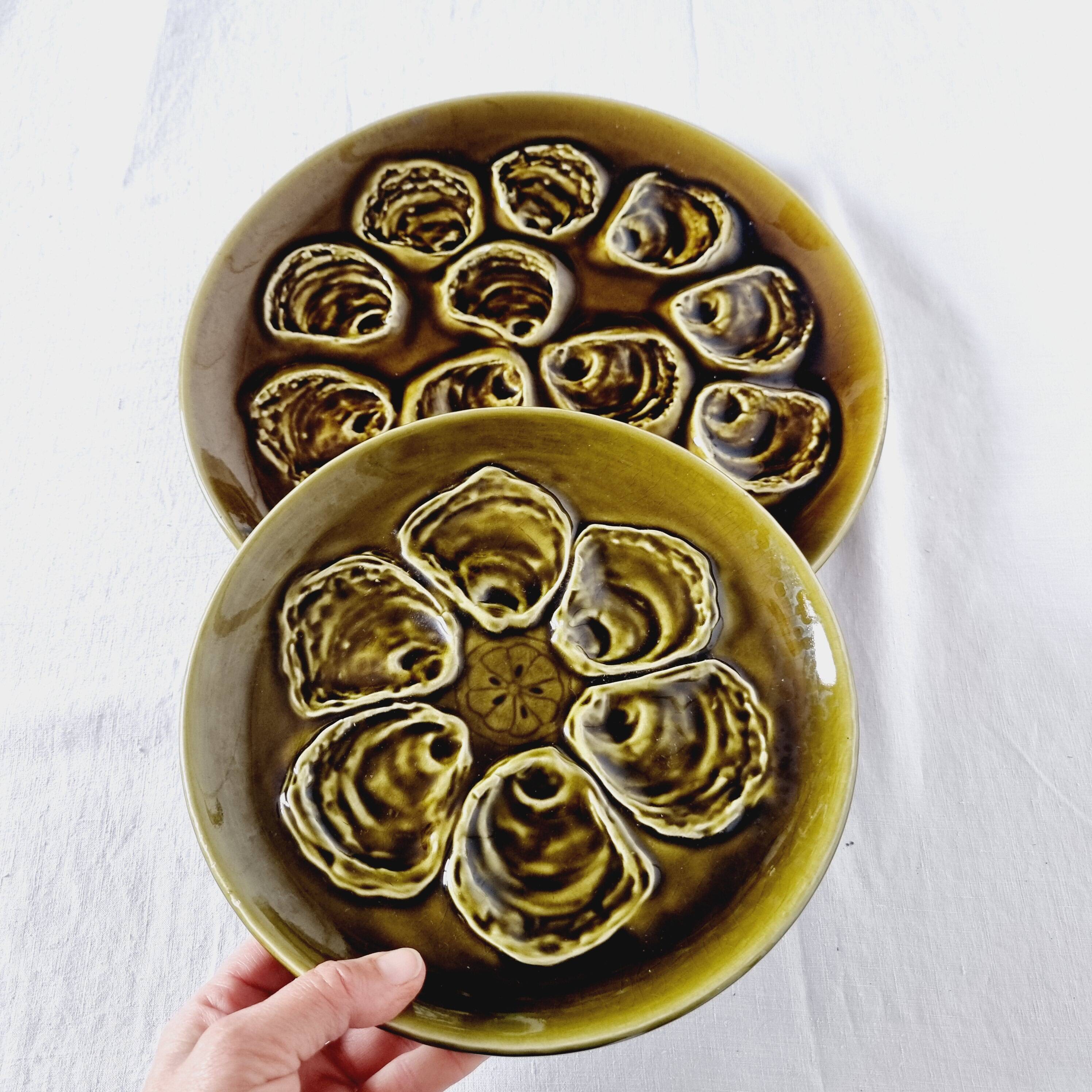 High quality ceramic plate for 6 oysters