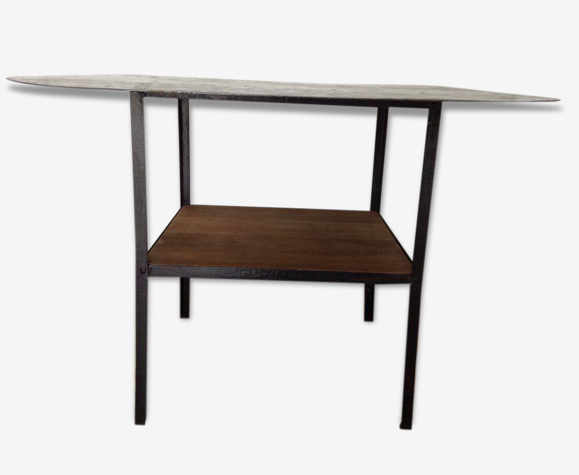 Table d'appoint métal et bois