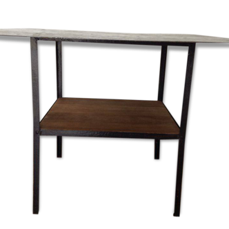 Table d'appoint métal et bois
