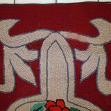 Tapis antique fait main Hooked américain 67cm x 135cm (1930s)