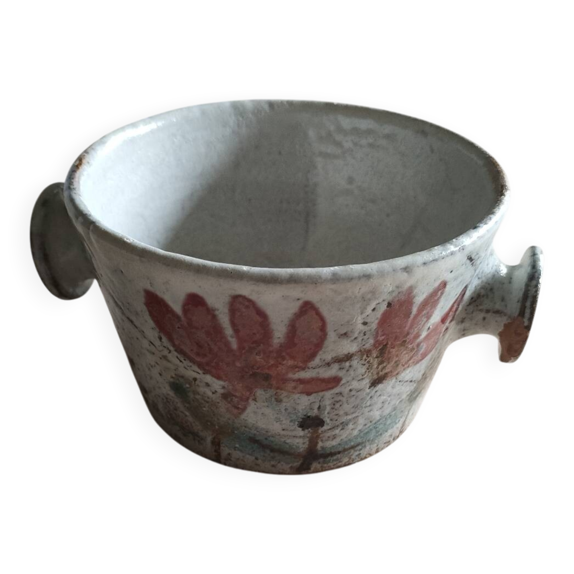 1950s ceramic pot by Gustave Rousseau