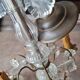 Large Louis XV style chandelier with crystal tassels on a bronze mount with 6 lights