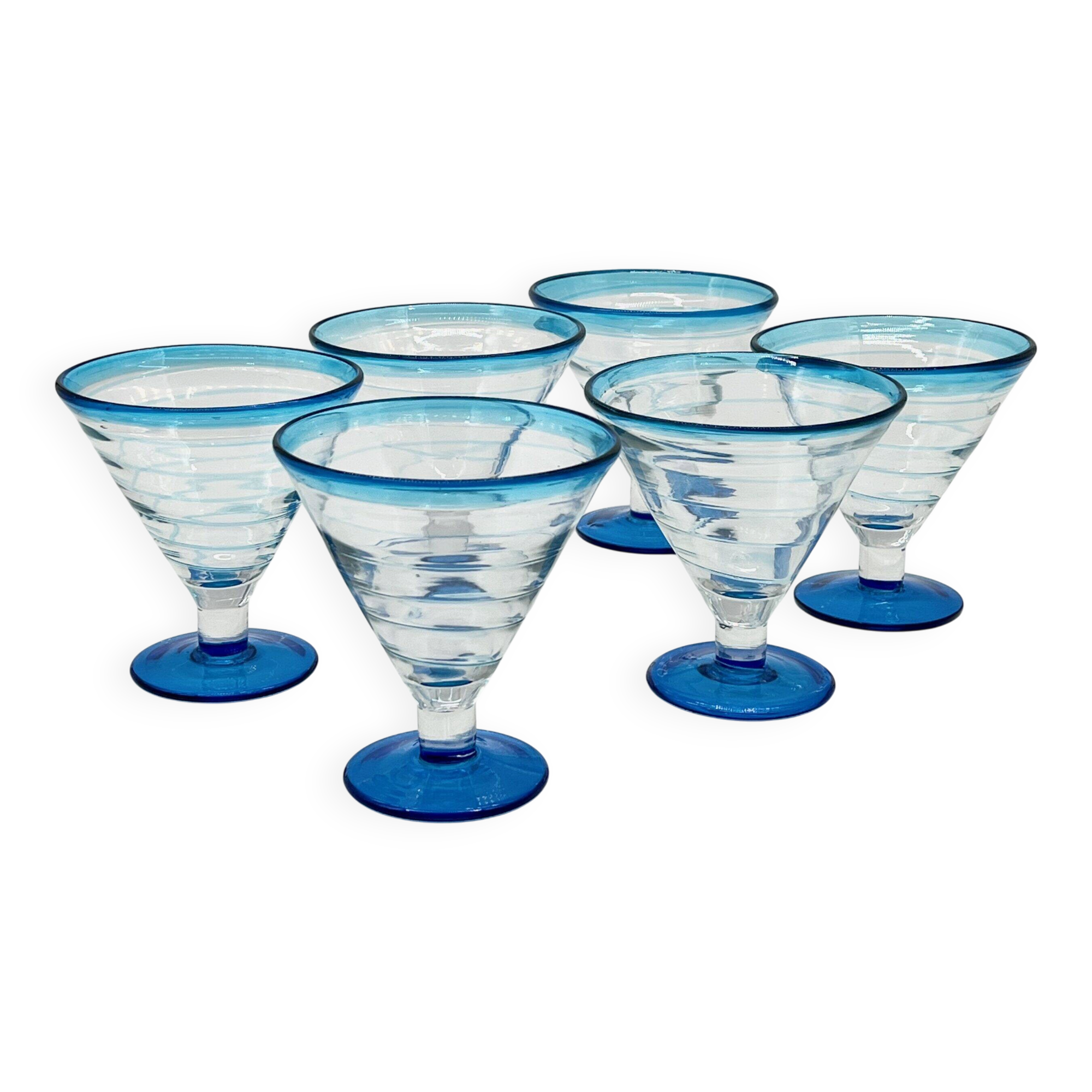 Swirl ice cream bowls by "Ella Sabatini" 1990s – set of 6