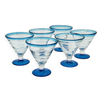 Swirl ice cream bowls by "Ella Sabatini" 1990s – set of 6