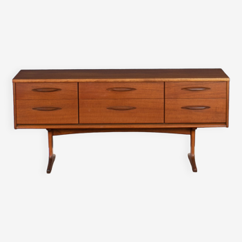 Retro teak 1960s Austinsuite mid century 6 drawer chest sideboard