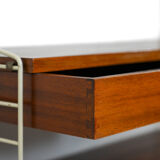 'string' bookcase with metal frame